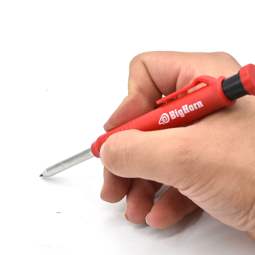Mechanical Carpenter Pencil with Built-in Sharpener Comes with 3 Colors 6 Refill