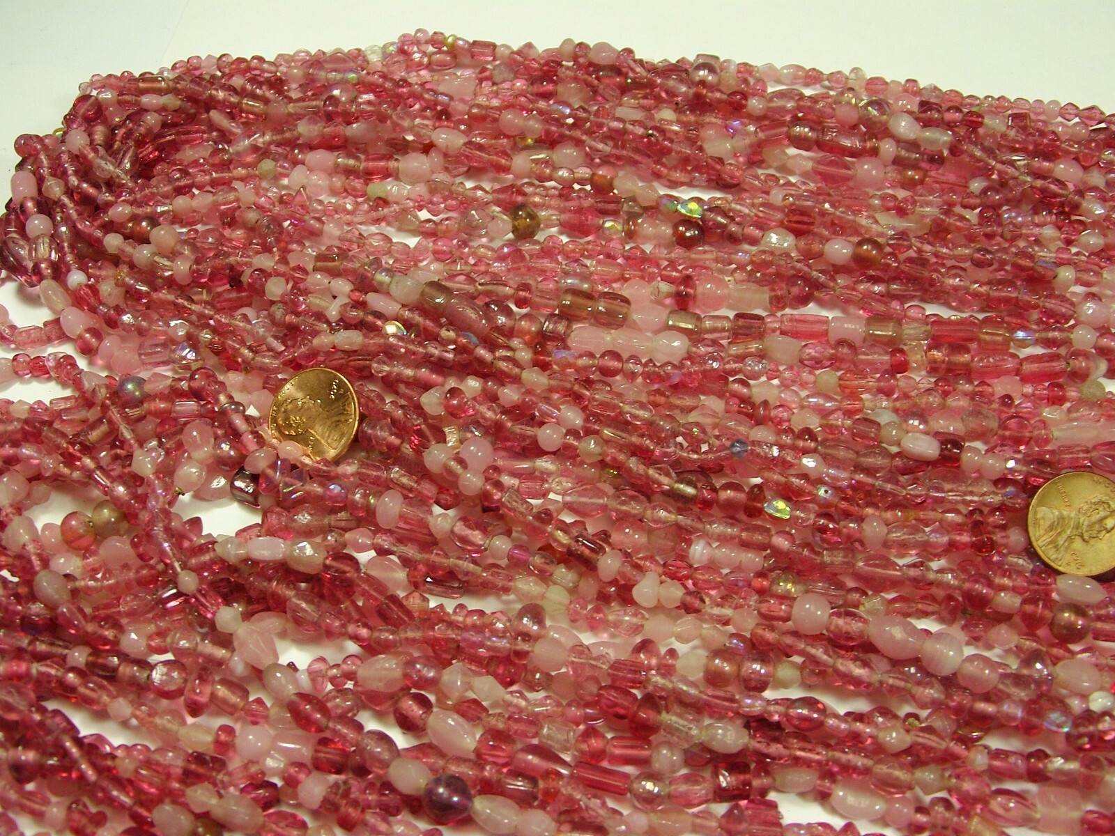 30 Strands 36" India Handmade Assorted Color Glass Beads Wholesale Bulk (CT-48)