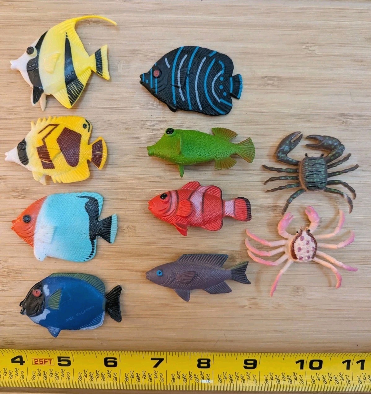 Tropical Fish and Crab Sea Life Set - Lot of 10 Toys