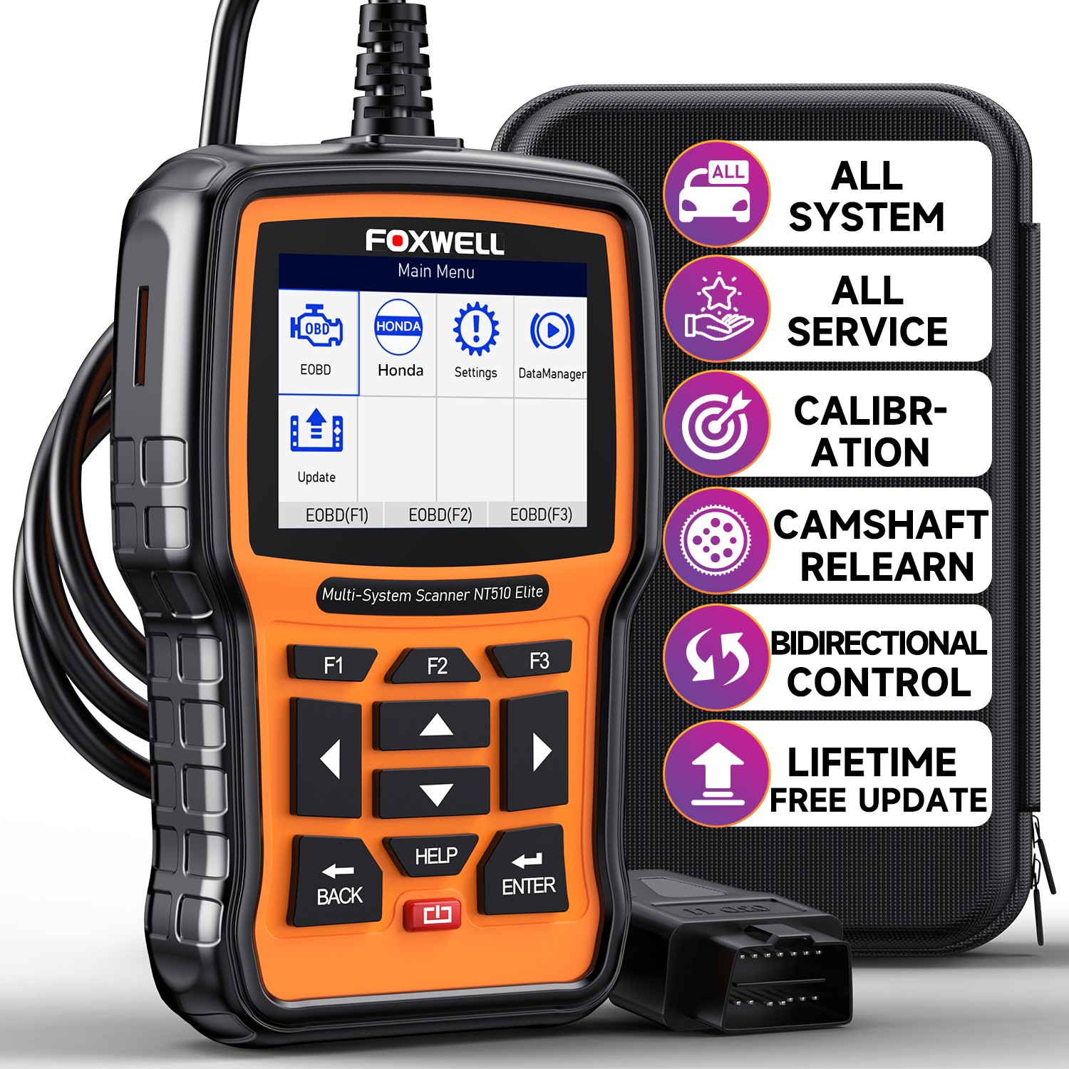Foxwell NT510 Elite for Hyundai Kia Bidirectional All System Diagnostic Scanner