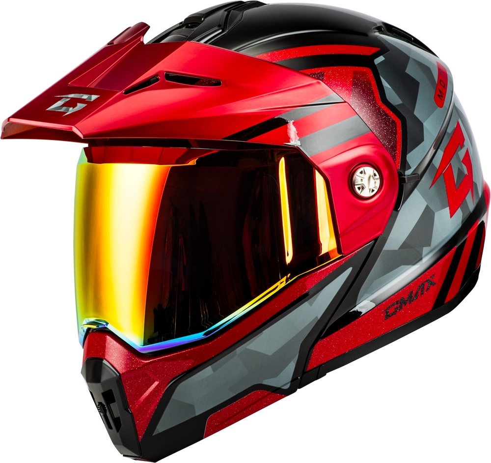 G-Max M17411157 MD-74 Striker Helmet XL Black/Gray/Red Metallic