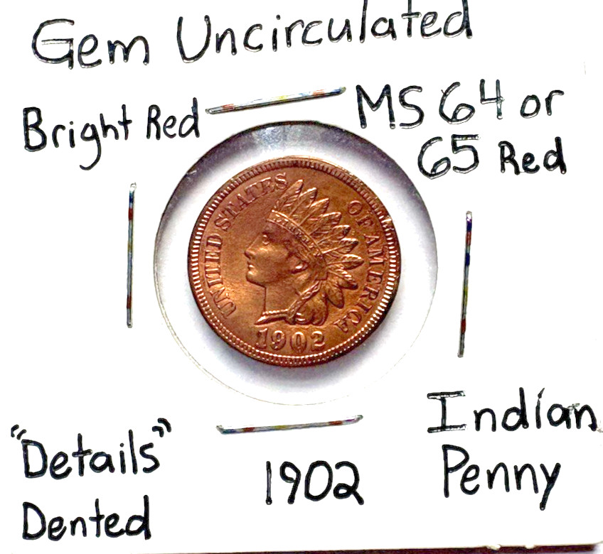 1902 INDIAN HEAD PENNY CENT NICE AND BRIGHT