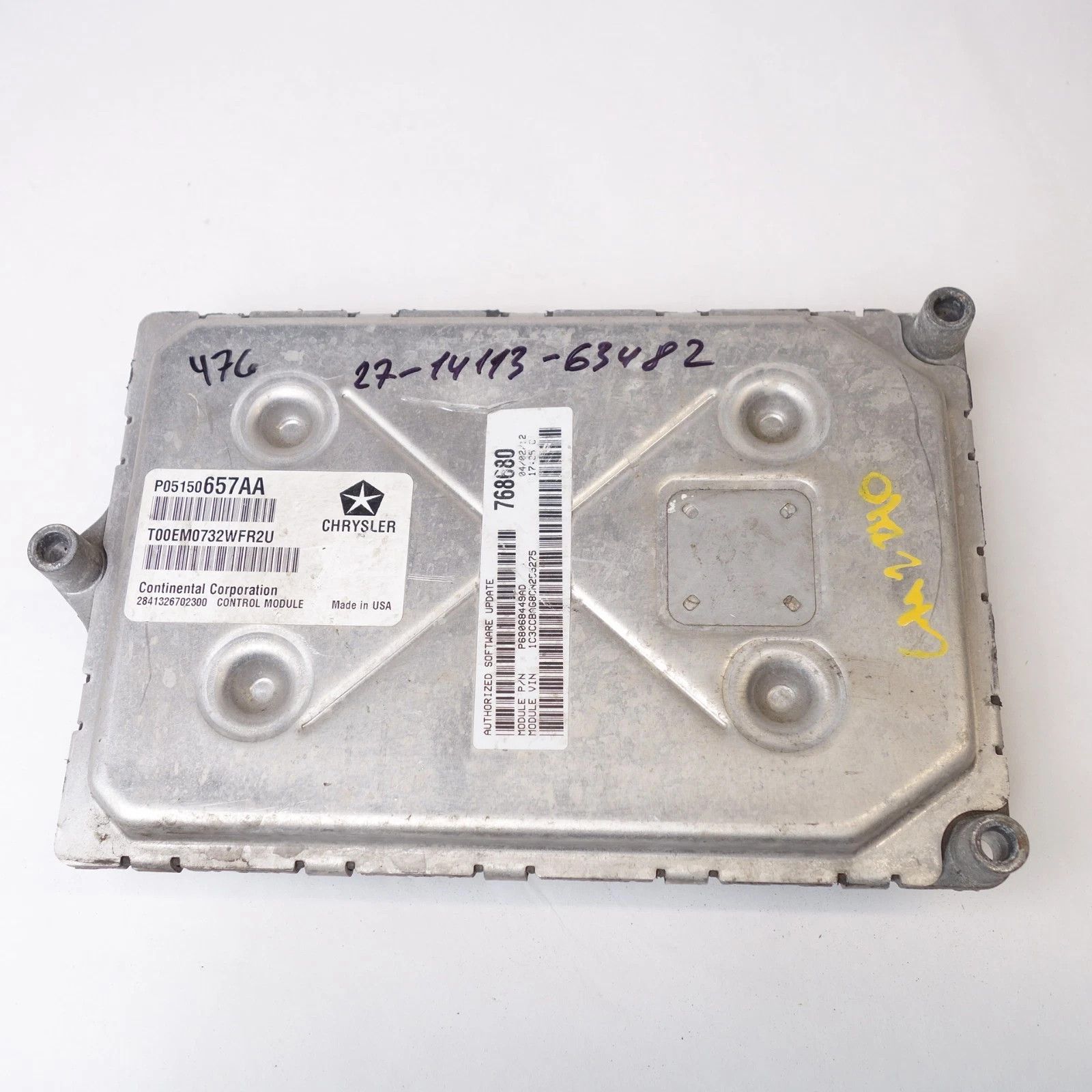 P68068449AD 2012 Avenger 3.6L Engine computer ECM Plug N GO P05150657AA