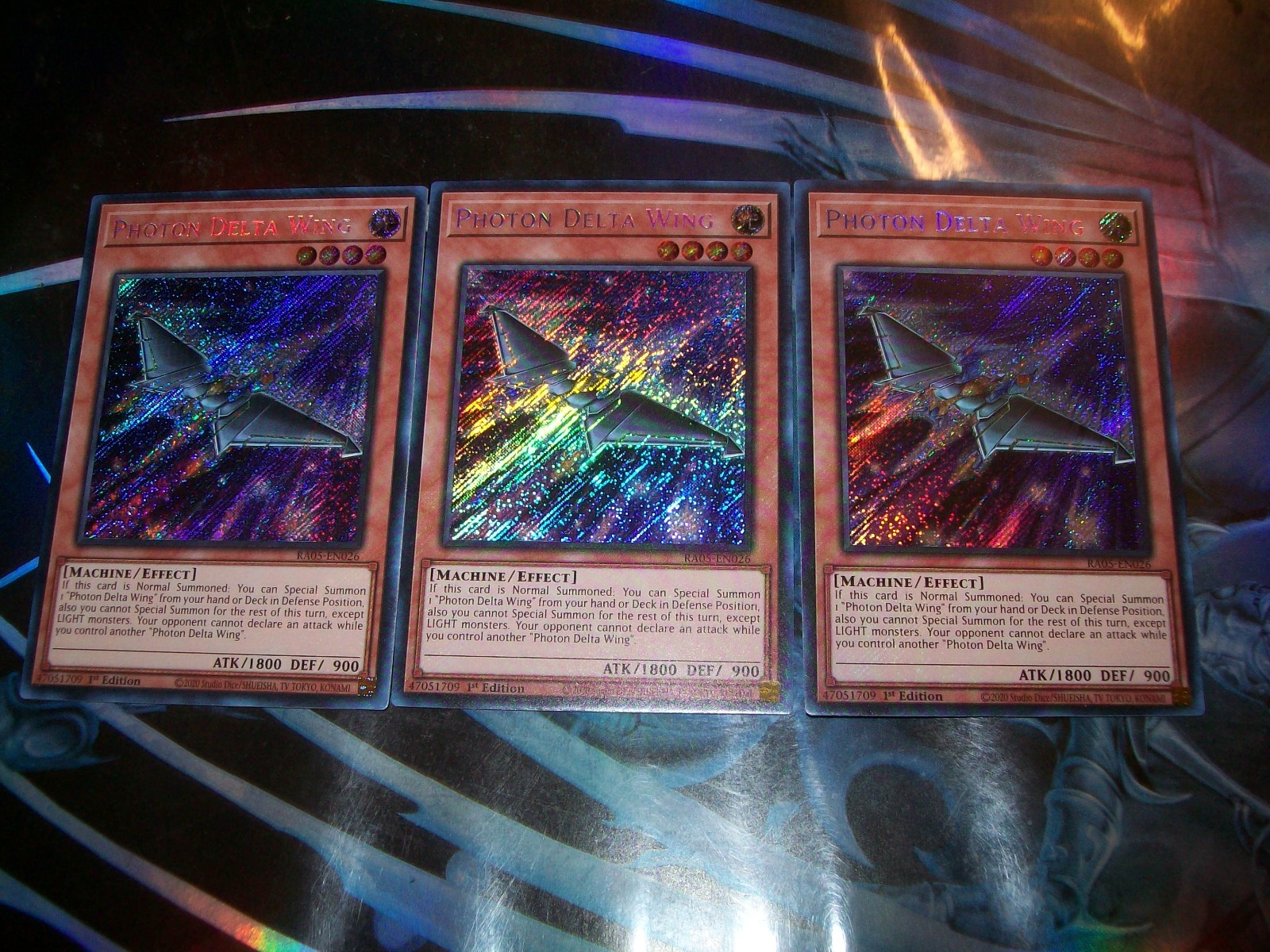 3x Photon Delta Wing 1st Edition Secret Rare RA05-EN026 Yu-Gi-Oh!