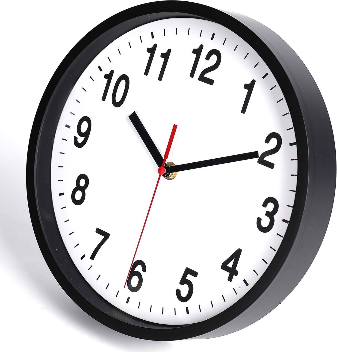 Mainstays Basic Indoor 8.78" Black Analog Round Modern Wall Clock (2 Pack)
