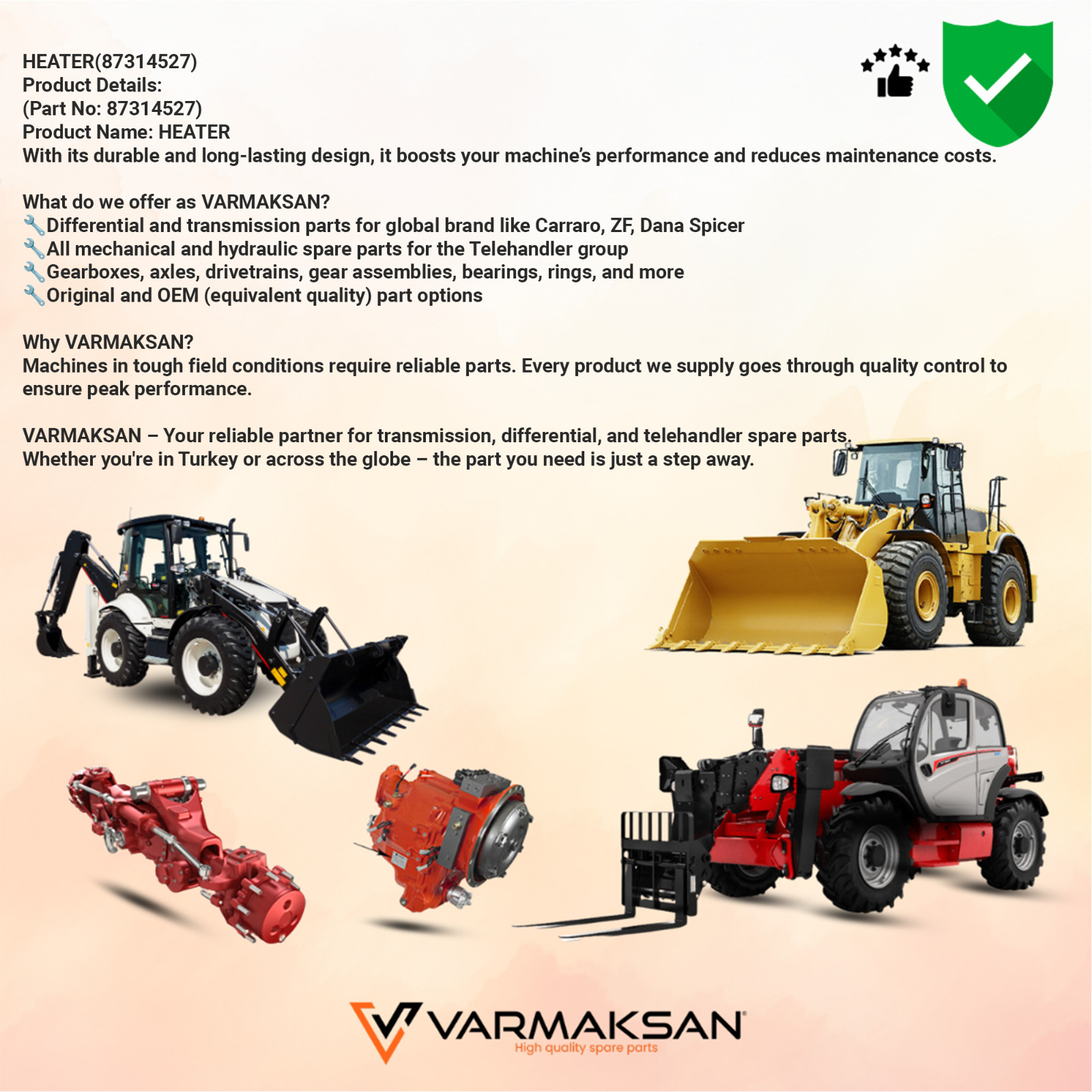 CNH 87314527 HEATER