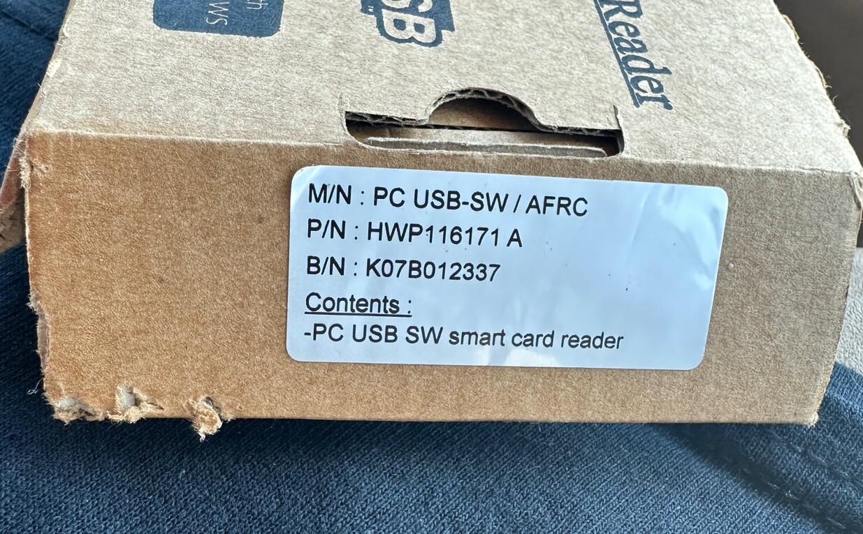 New GEMALTO HWP116171A PC USB-SW Smart Card Reader