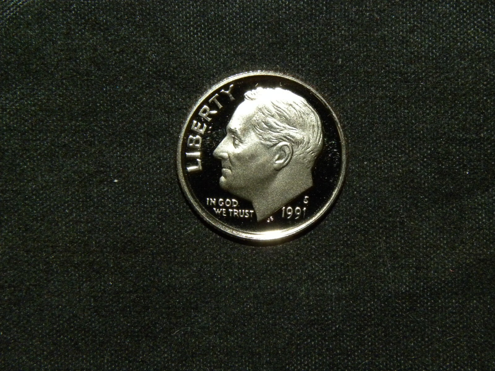 1991 S Clad Roosevelt Proof Dime