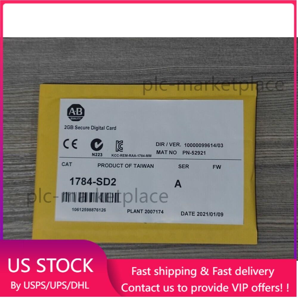New AB 1784-SD2 Secure Digital Memory Card 2GB in Bag Sealed 1784SD2 US Free Tax