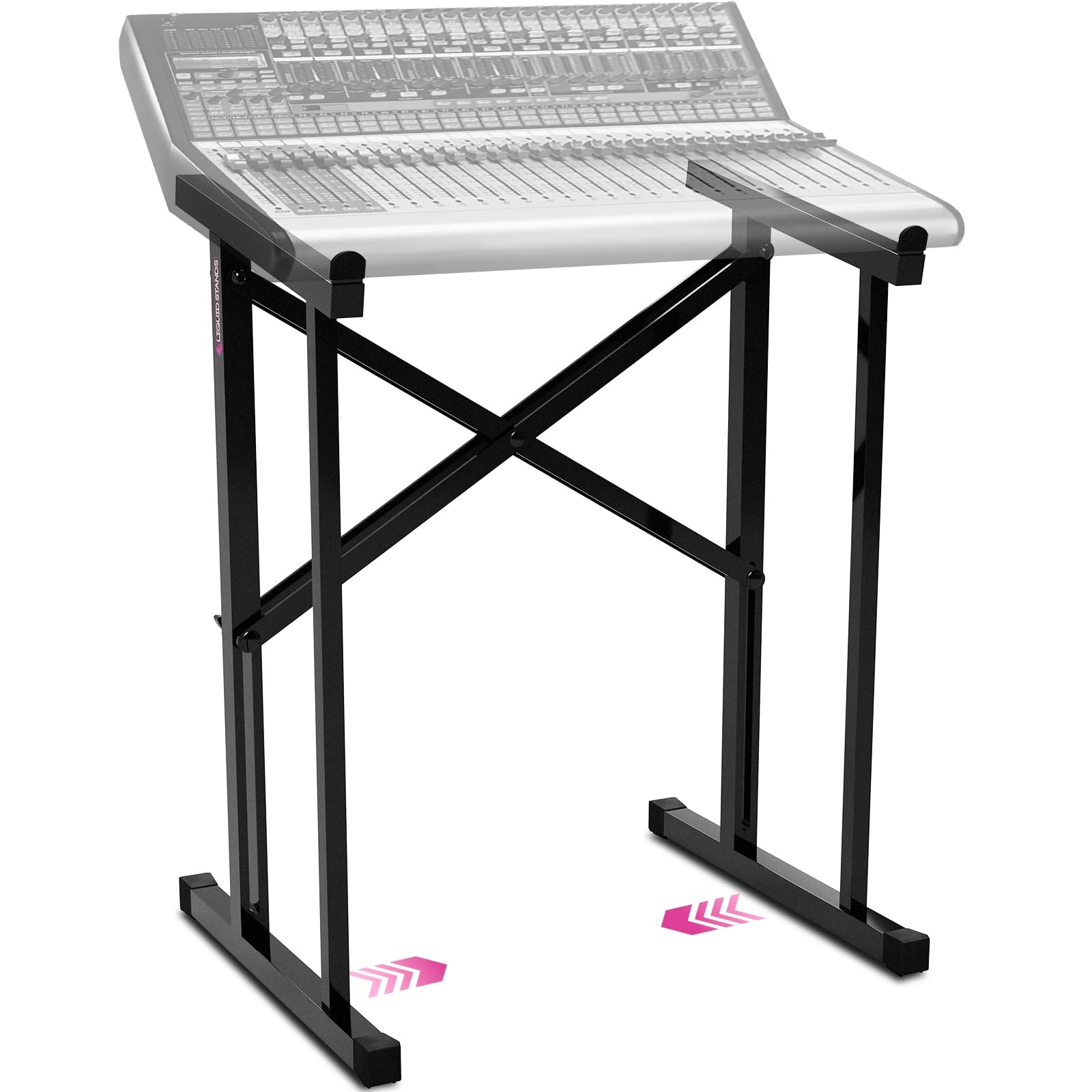Portable Audio Mixer Stand - Angled Foldable & Adjustable Studio Music Mixer Syn