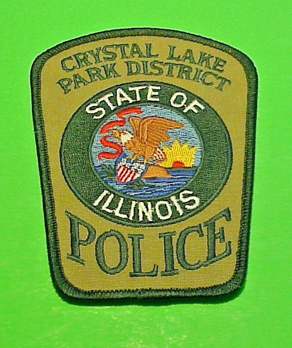 CRYSTAL LAKE  ILLINOIS  IL  PARK DISTRICT  4 1/2"  POLICE PATCH  FREE SHIPPING!!