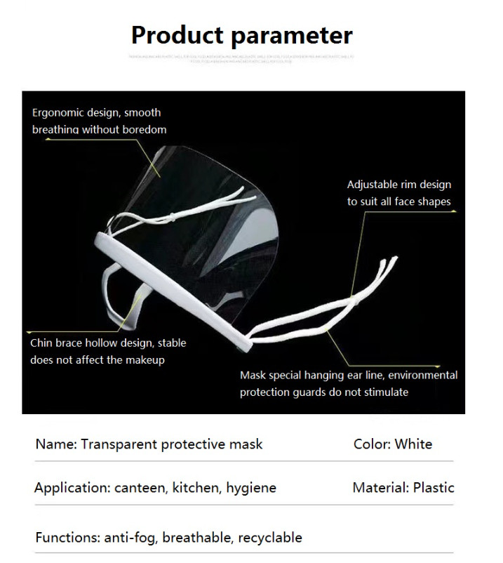 10-Pack Ultra Clear Protective Full Face Masks