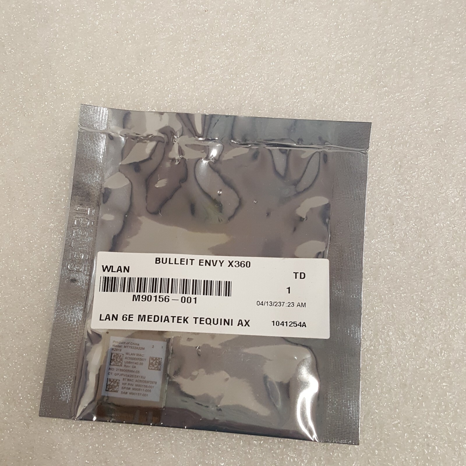 MediaTek MT7922A22M Wireless Bluetooth Wi-Fi Card M90156-001