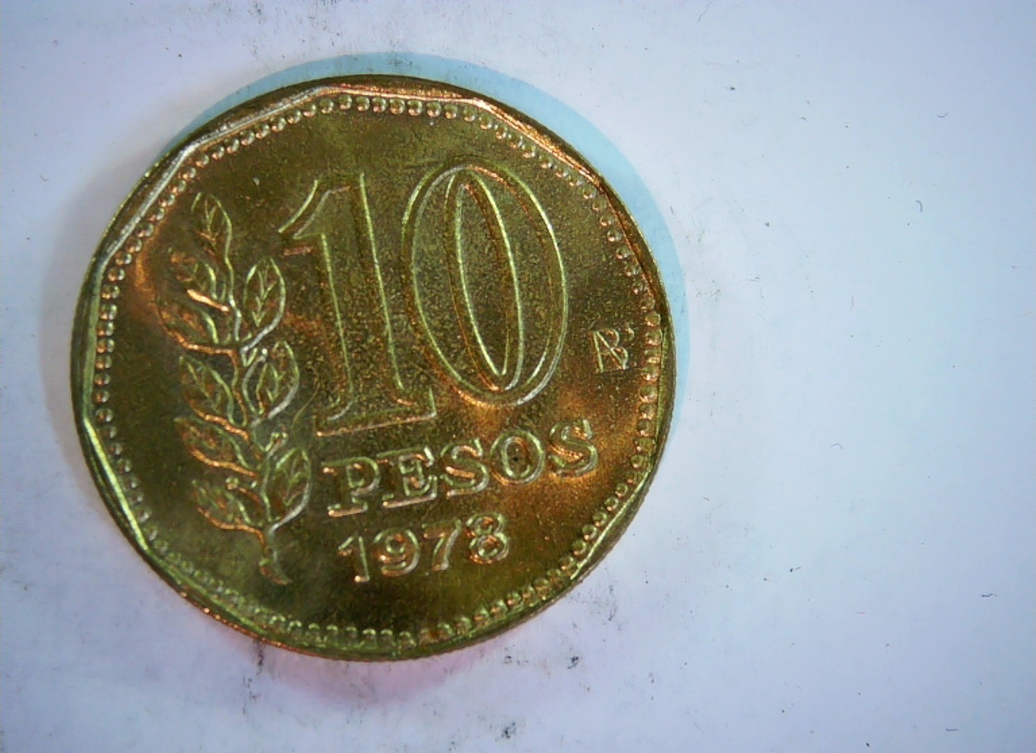 Argentina 1978 10 Pesos Argentina 10 Pesos (Sun of May type) Coin