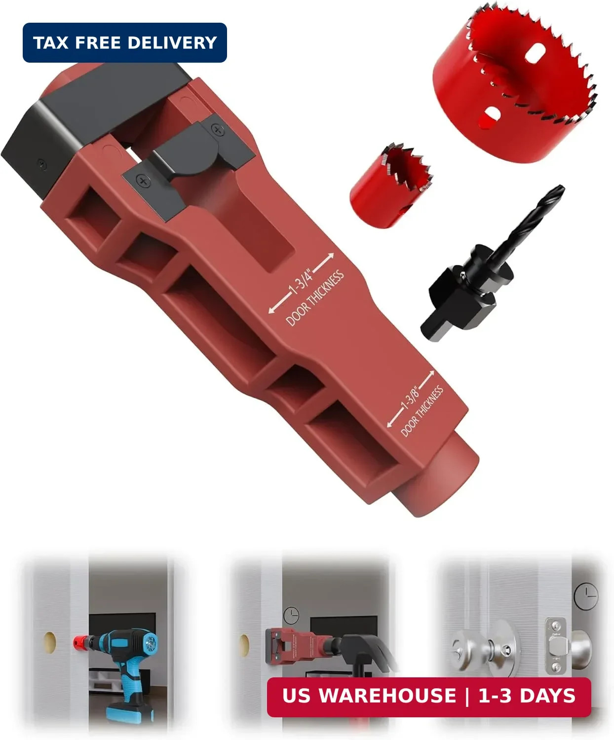Door Latch Installation Kit, Precision Scoring and Chiseling Door Latch Mortise