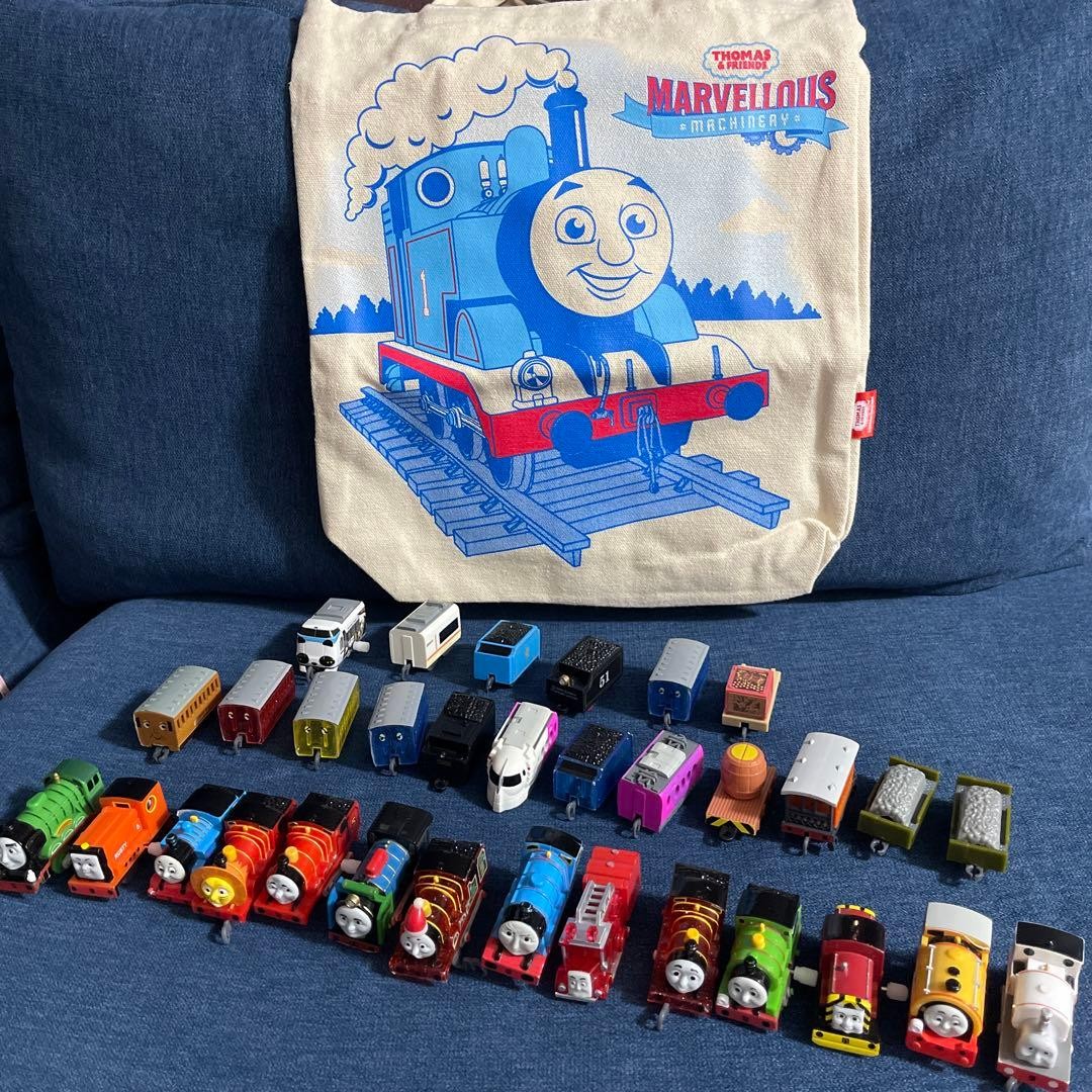 Thomas Capsule Plarail Vehicle Set Thomas Tank Engine Cars Tote Bag