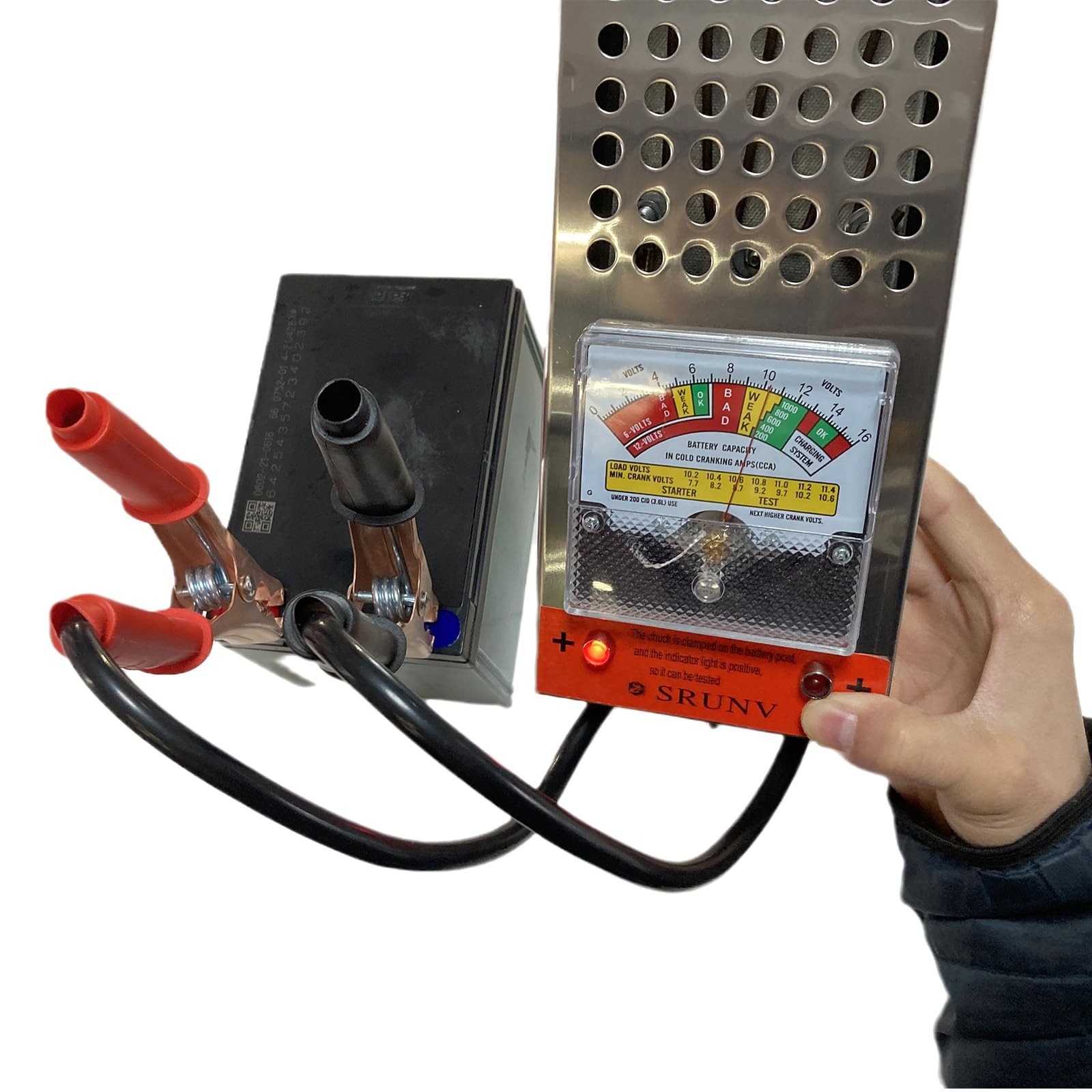 Battery Load Tester, Car Tester 6/12V Compact, Black