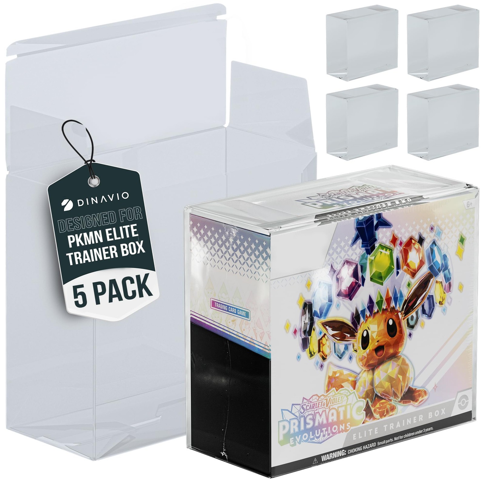 PET Plastic ETB Protector Case 5 Pack - Elite Trainer Box Protector - ETB Cas...