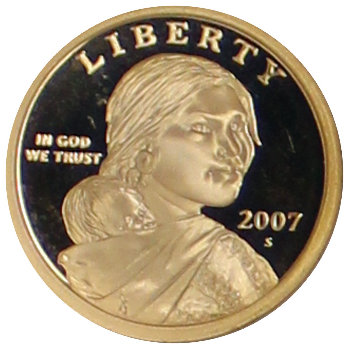 2007 -S Proof Dollar American Indian Sacagawea Gem Deep Cameo Coin