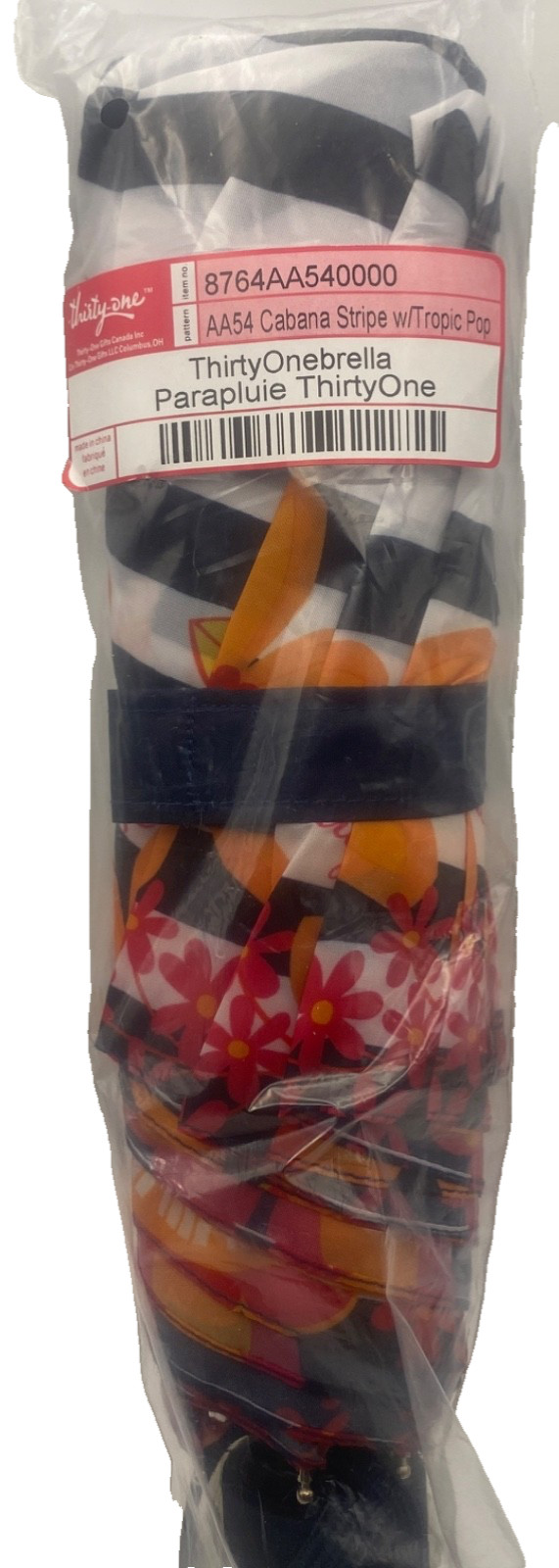 Thirty one Umbrella Cabana Stripe with Tropical Pop