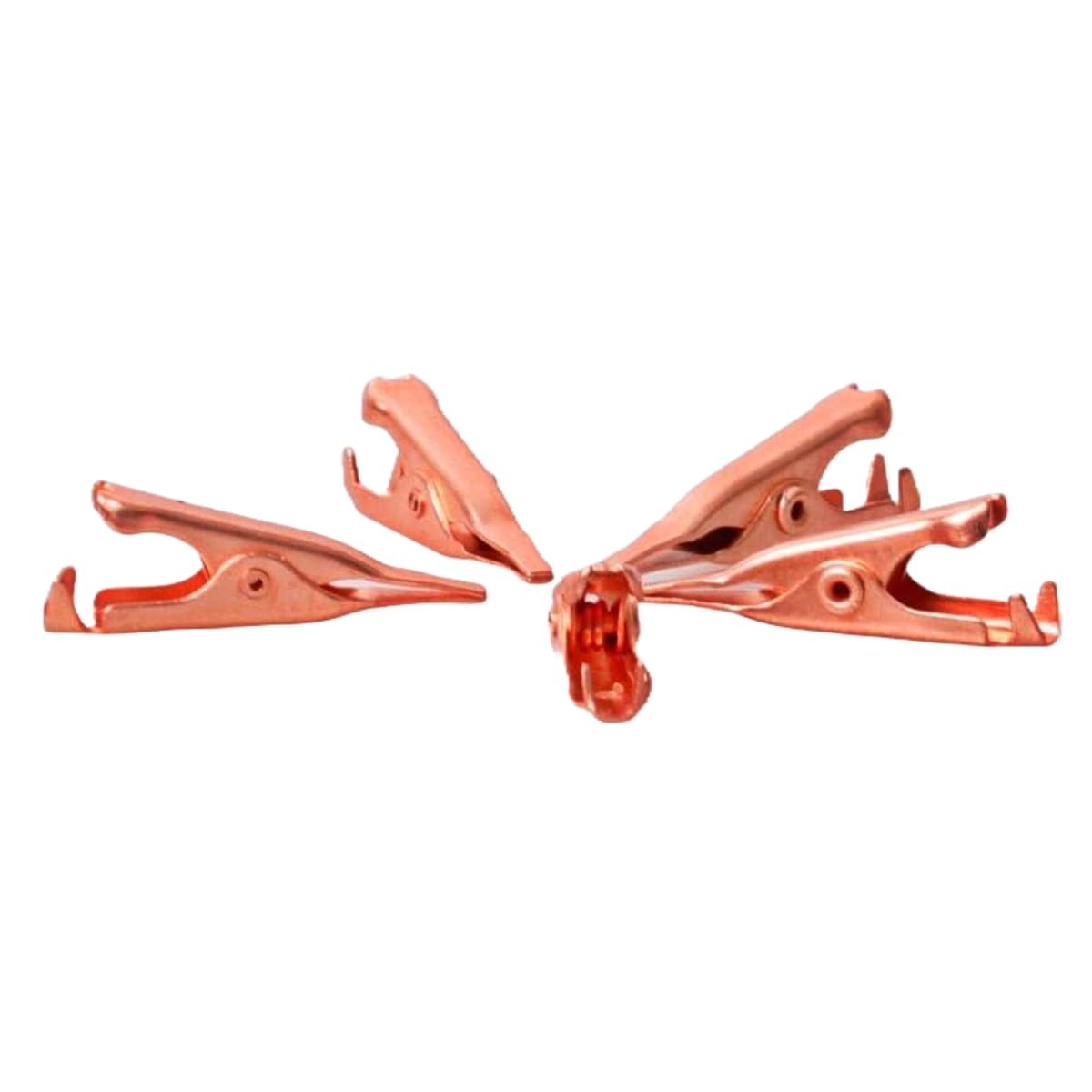 50 Pack Micro Flat Alligator Test Clips 5A Copper Prototyping Soldering Clamps