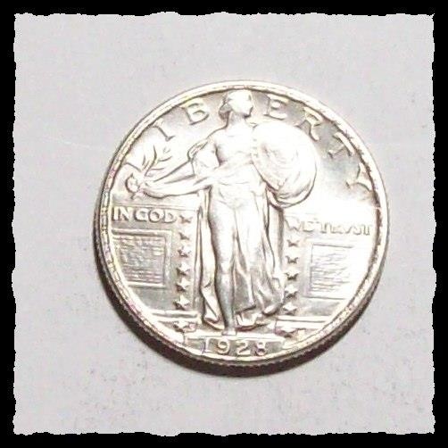 1928-S  STANDING LIBERTY QUARTER White Lustrous Choice BU   #32D67