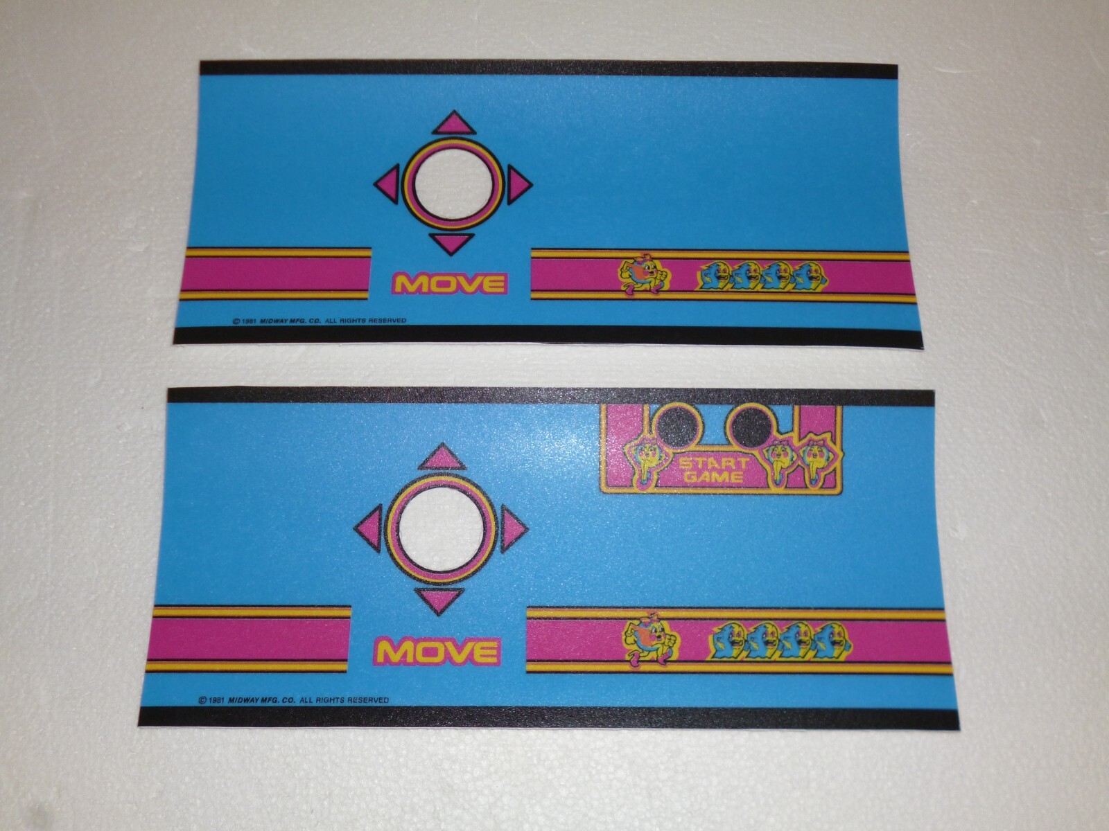 Multicade 11 Inch Ms Pac Man Cocktail Table Control Panel Overlay