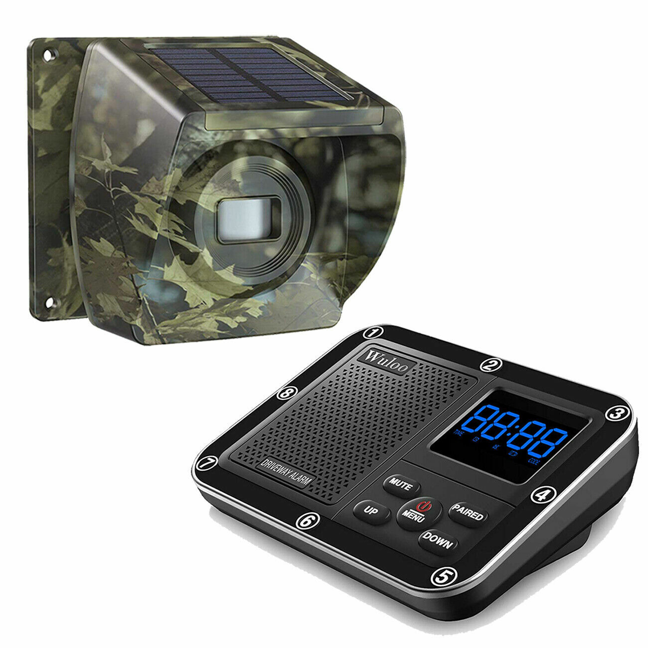 Wuloo Wireless Driveway Alert 500m Long Range Detectors 1 Sensor 1 Receiver Kit