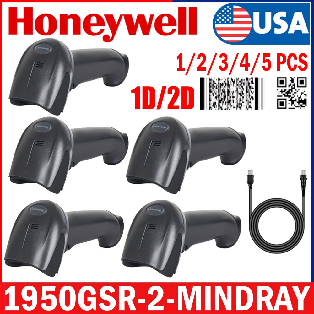 1-5Pack Honeywell Xenon 1950GSR-2-Mindray Image USB Reader 1D/2D Barcode Scanner
