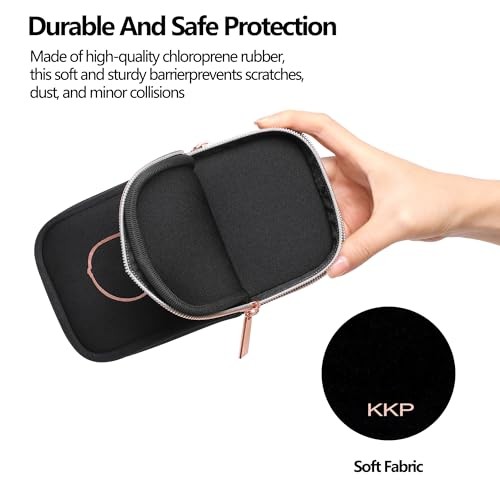 KKP Double Eyeglass Case | Sunglasses Cases with 2 Compartments Black Gold