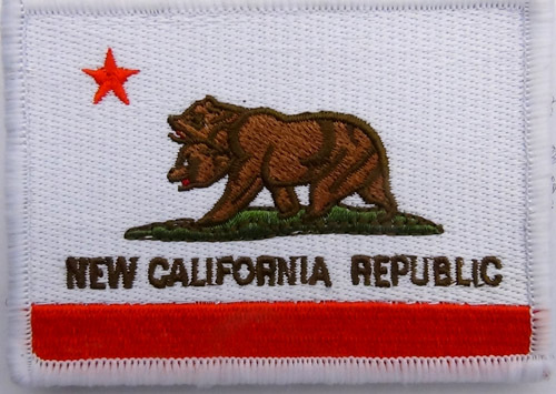 Fallout inspired NCR New California Patch 2.5"x3.5" Hook and Loop backing