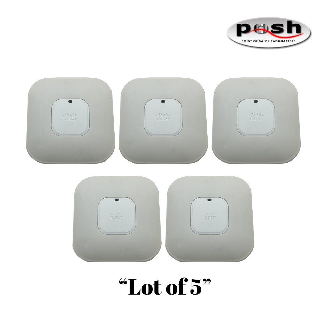 "Lot of 5" Cisco AIR-CAP3602I-A-K9 Aironet 802,11n Dual Band Access Point