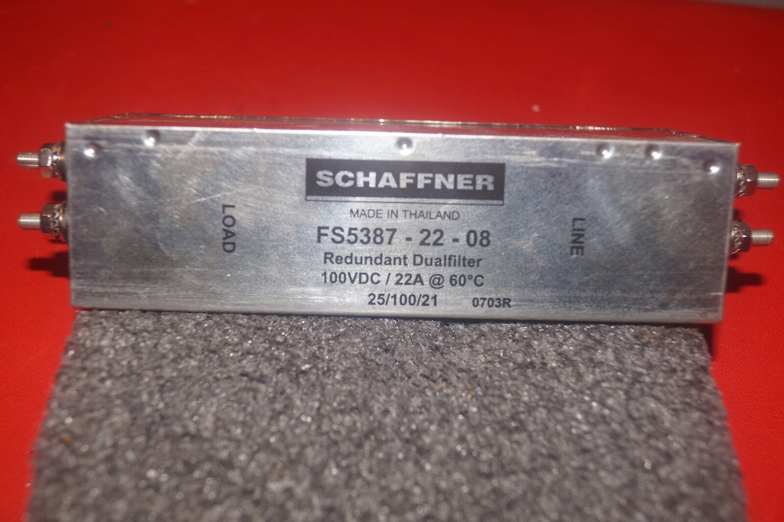 1X new SCHAFFNER FS5387-22-08 Redundant Dualfilter, 100VDC / 22A @ 60℃