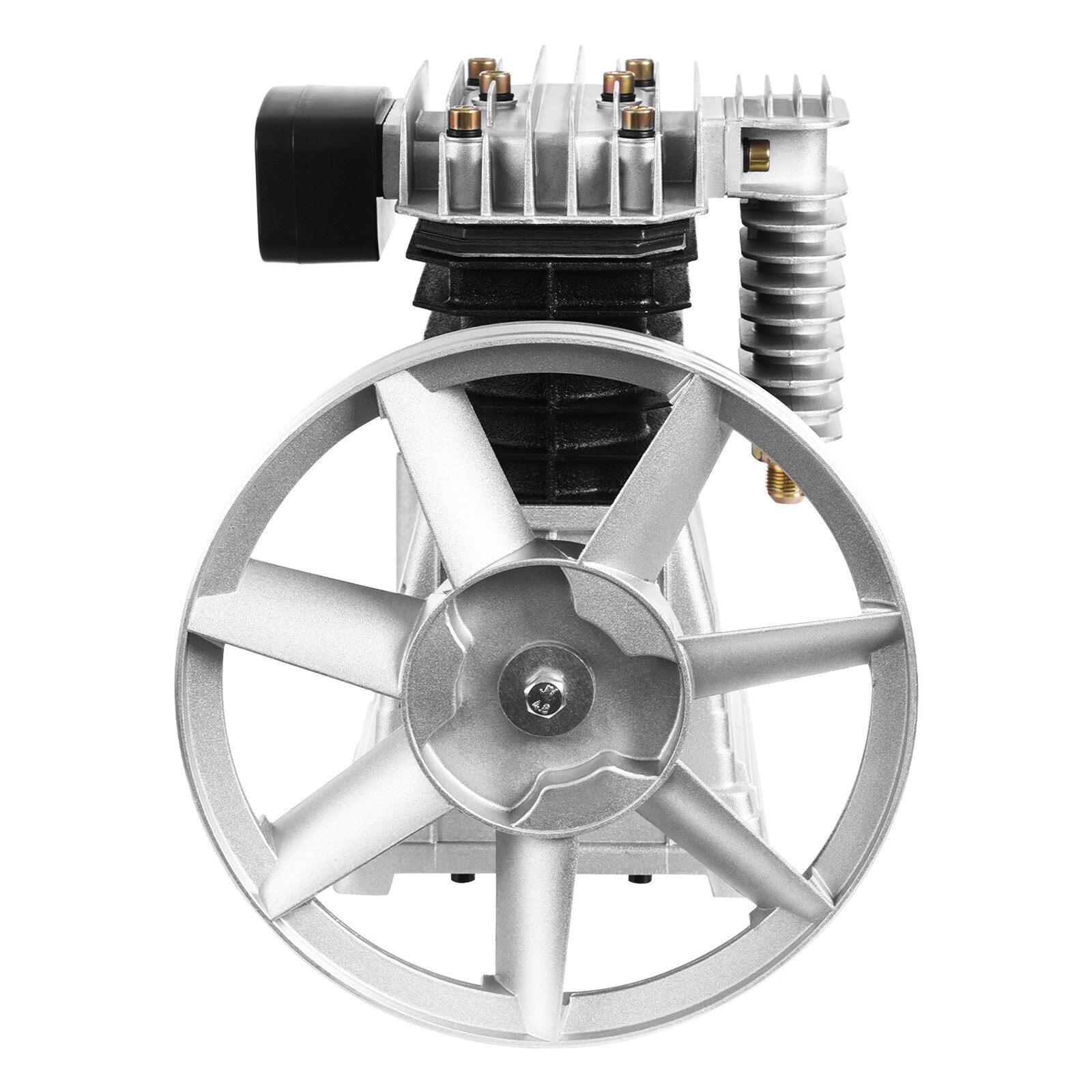 Piston 3HP 250L/min Single Stage Twin Cylinder Air Compressor Pump Head
