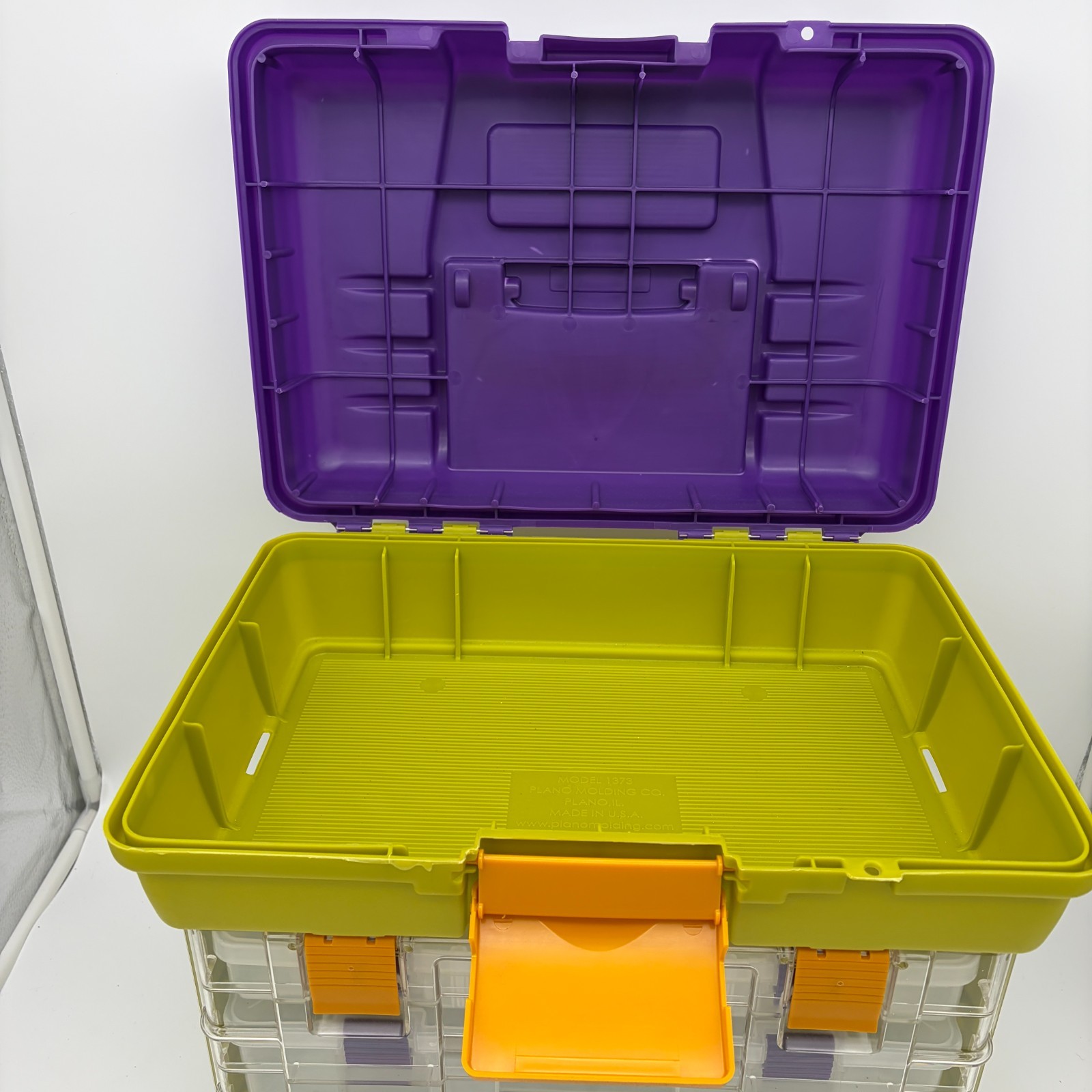 Creative Plano 1373 Multi-Tier Craft Scrapbook Storage Organizer 3 Clear Cases