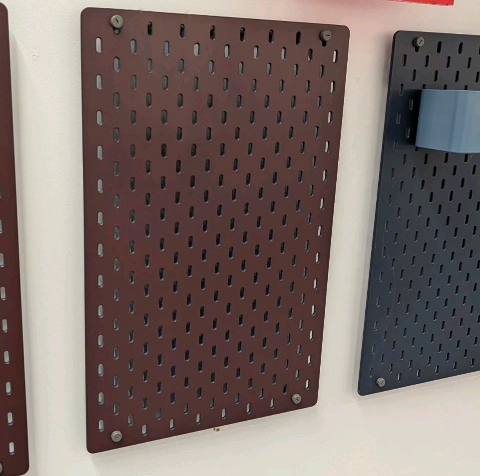 Ikea Pegboard Double Sided/dark Gray-Blue Dark Lilac-Red 14 ¼ x 22" New