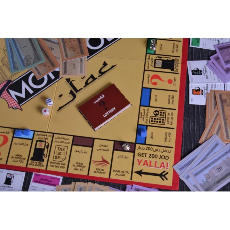 Amman Arabic Monopoly POLY Board Game لعبة مونوبولي عمان