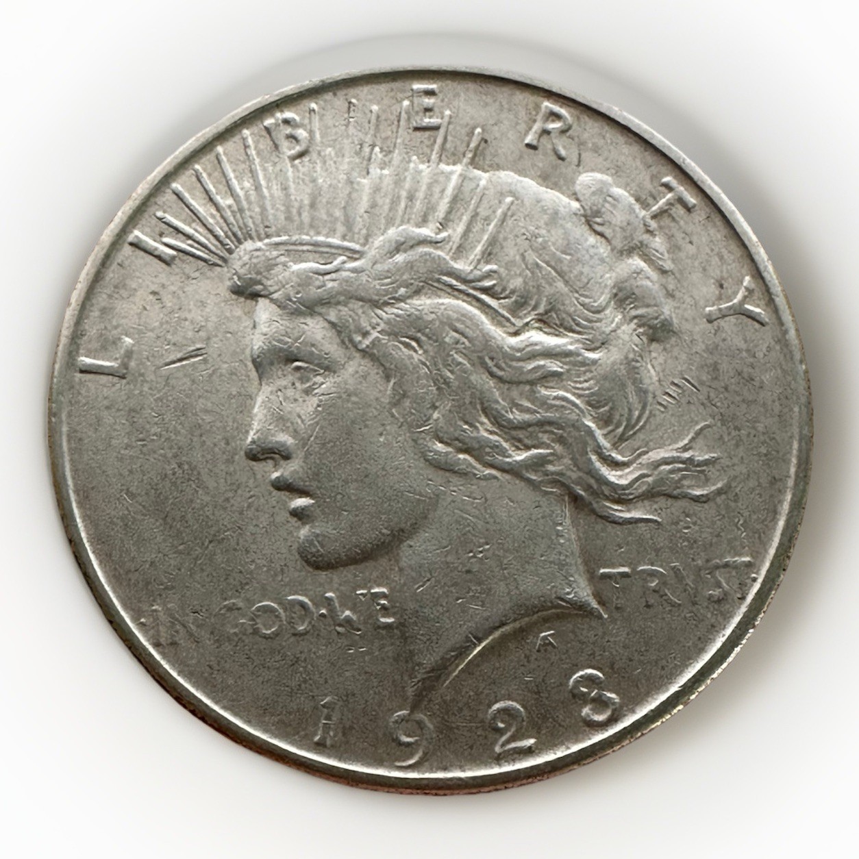 1923 s peace dollar. Detail. Nice coin