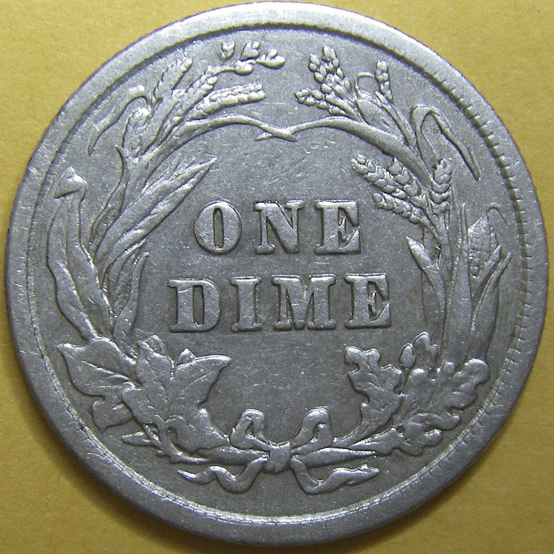1904 Barber Dime - 90% Silver - Damaged
