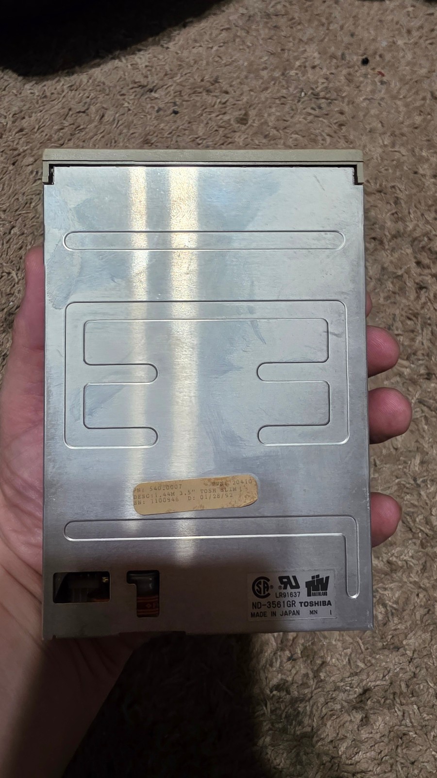 Toshiba ND-3561GR 1.44MB 3.5" retro Disk drive