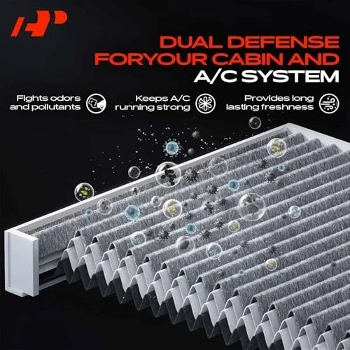 2-PC Cabin Air Filter with Activated Carbon Compatible with Mazda Models - 3