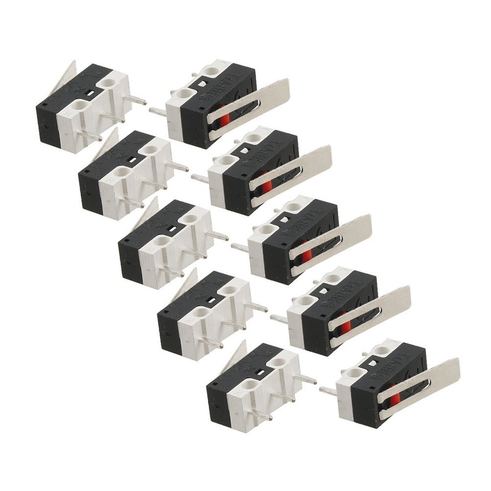10Pcs Plastic Metal Micro Switch Spdt 3 Pin Reusable for Switching