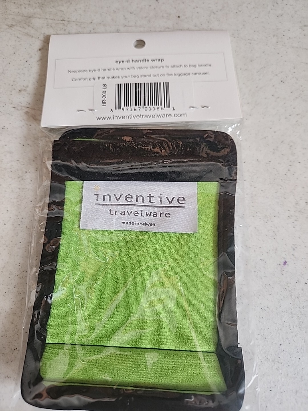 Inventive Travelware " Hands Off" Lime Green Eye-d Handle Wrap