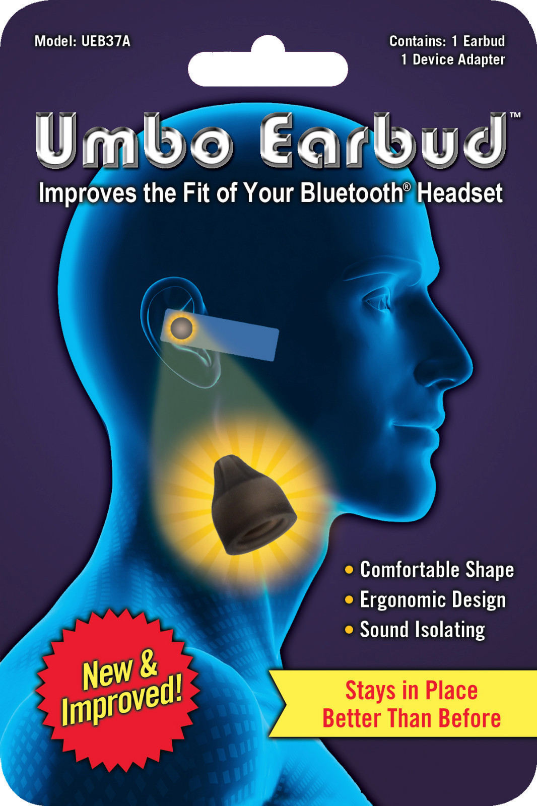 Umbo Earbud Replacement Gel Tip for Bluetooth & Wired Headsets with In-Ear Buds