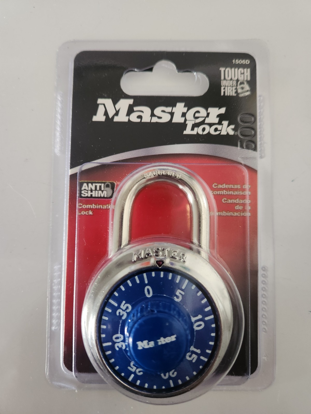 Master Lock 1500D Combination Padlock Anti-Shim Blue Dial Locker Lock New