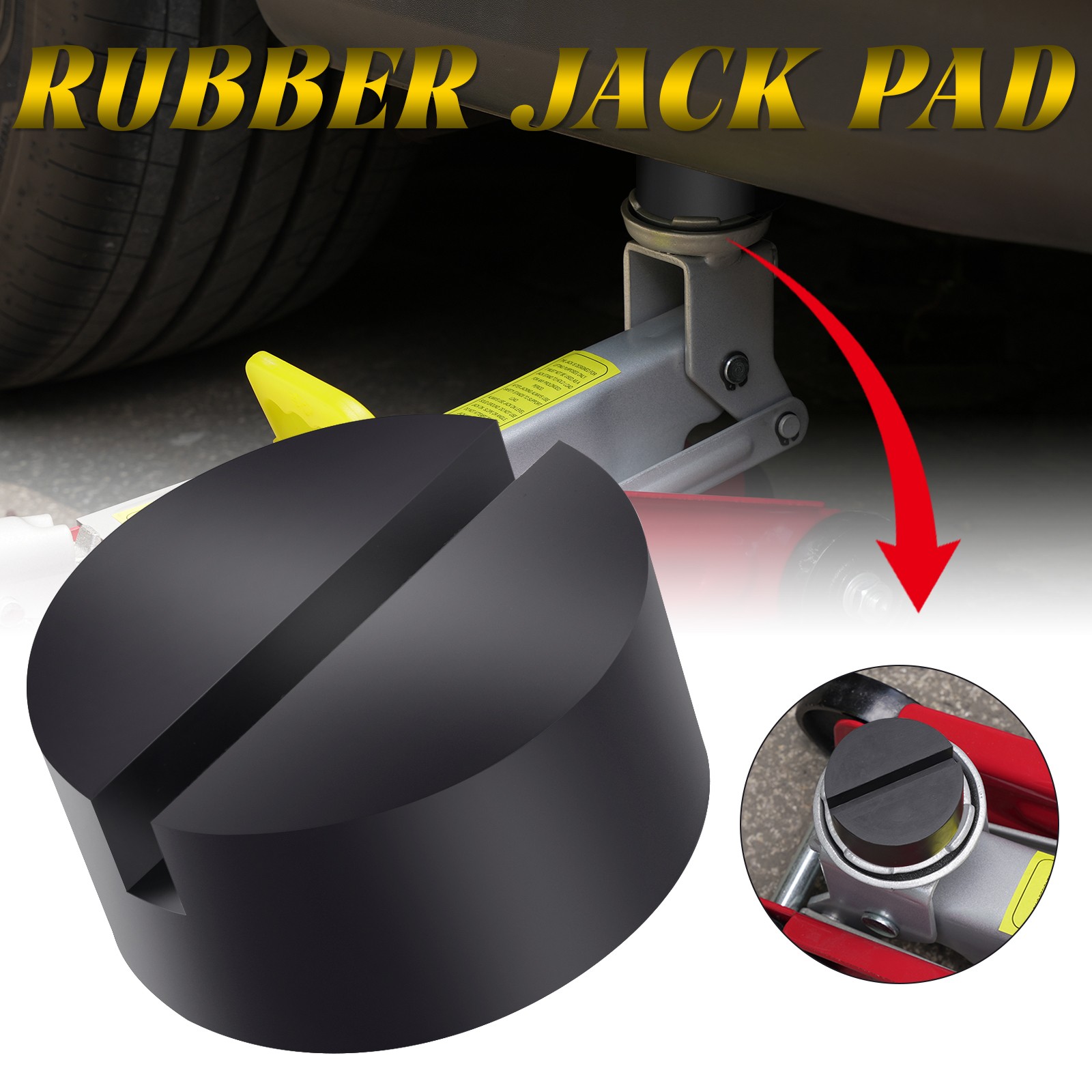 Universal Rubber Jacking Jack Pad Lift  Pinch Weld Rail Adapter Frame Protector