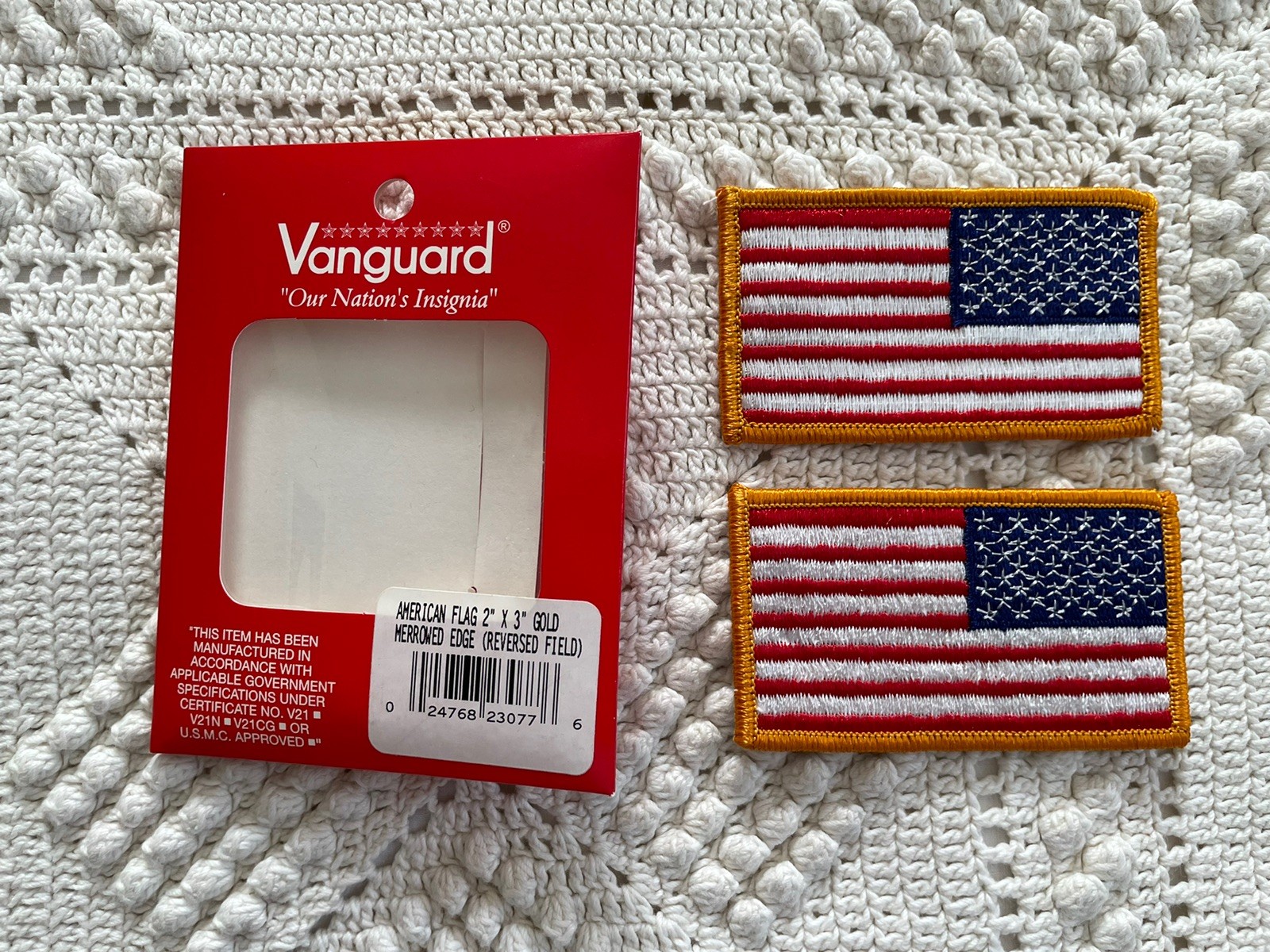 Reverse American Flag Patches