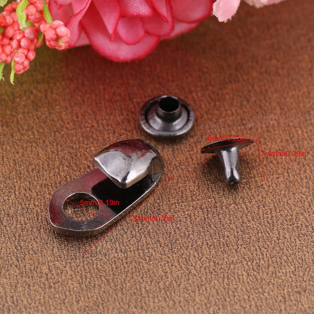 20 Pack Boot Lace Hooks Repair Kit with Rivets