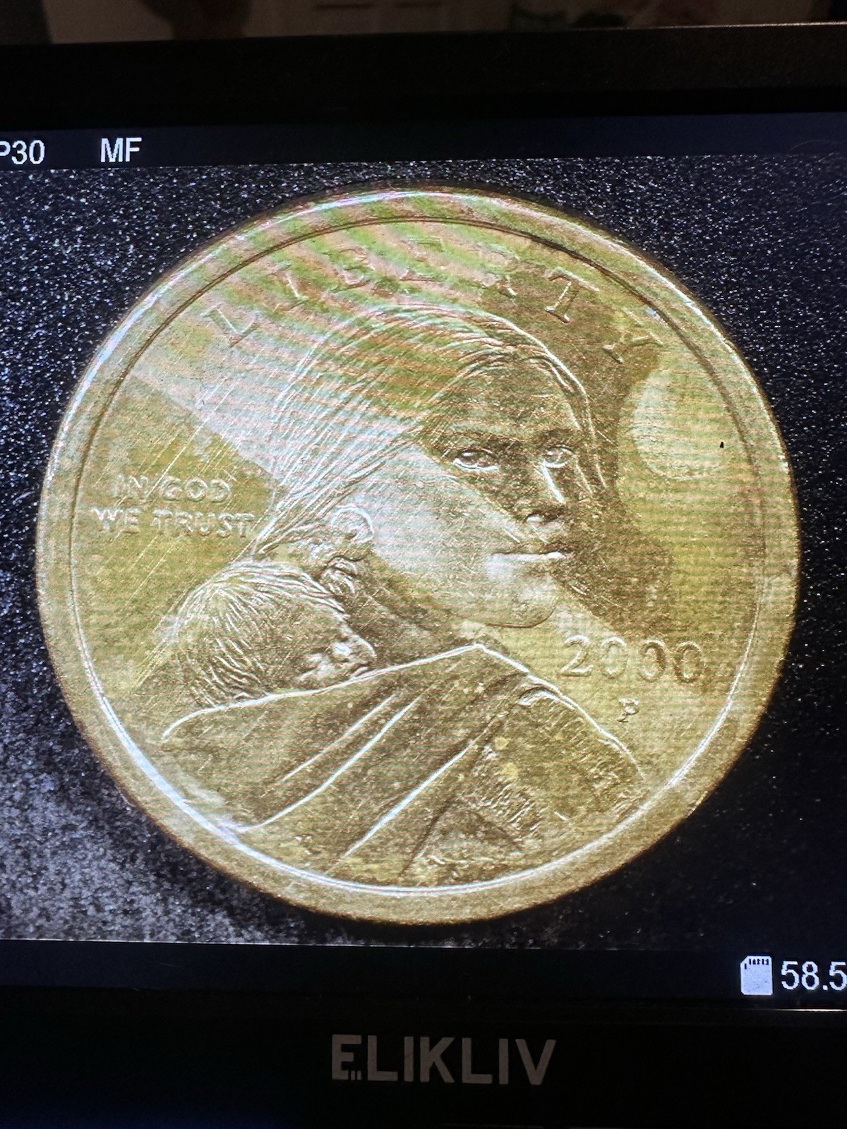 Rare 2000 P Sacagawea One Dollar Coin Lamination Error