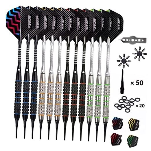 Darts Plastic Tip - Professional Soft Tip Darts Set for Electronic Silver
